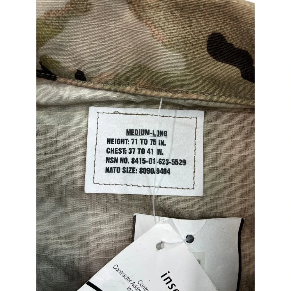 Camouflage US Army OCP Combat Coat Mens Medium Long New Shield Ripstop‎ Jacket